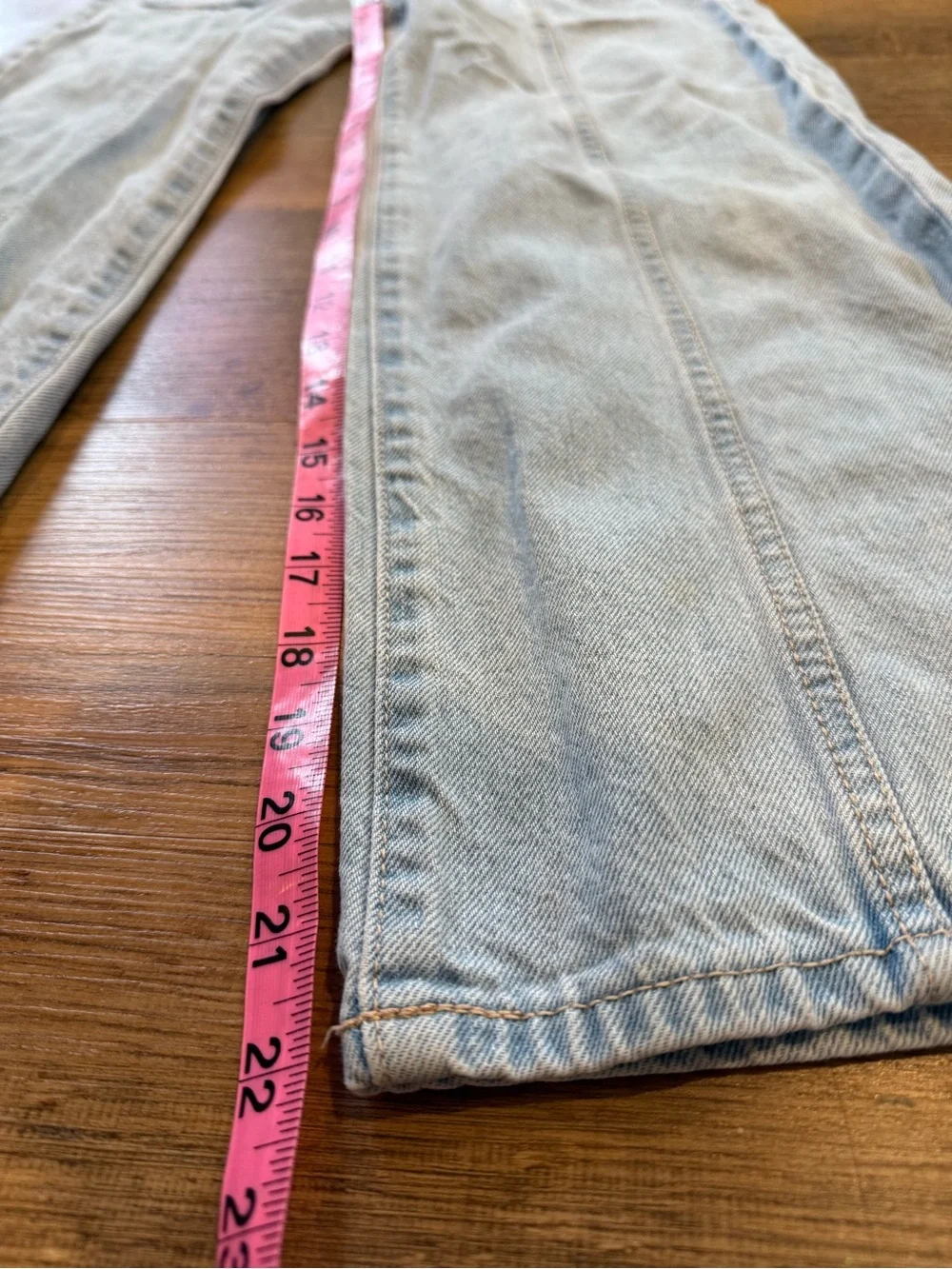 Old Navy Light Blue Wide-Leg Jeans with Front Patch Pockets Girls Size 10